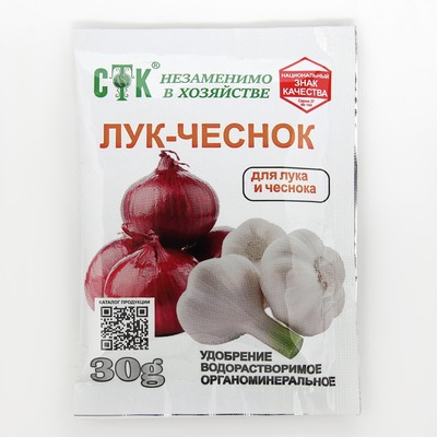 Концентированное удобрение для подкормки лука и чеснока, СТК, 30 г