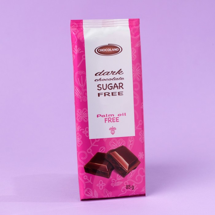 Темный шоколад Chocoland без сахара, 85 г - Фото 1