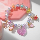 Браслет детский "Выбражулька" принцесса, с цветами, цвет цветной в золоте - фото 809221467