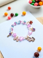 Браслет детский «Выбражулька» единорог, d=5.5 см звёзды, фиолетовый - Фото 3