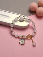 Браслет детский «Выбражулька. Ромашка», белый в золоте - Фото 4