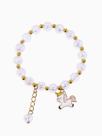 Браслет детский «Выбражулька. Единорог», розовый в золоте