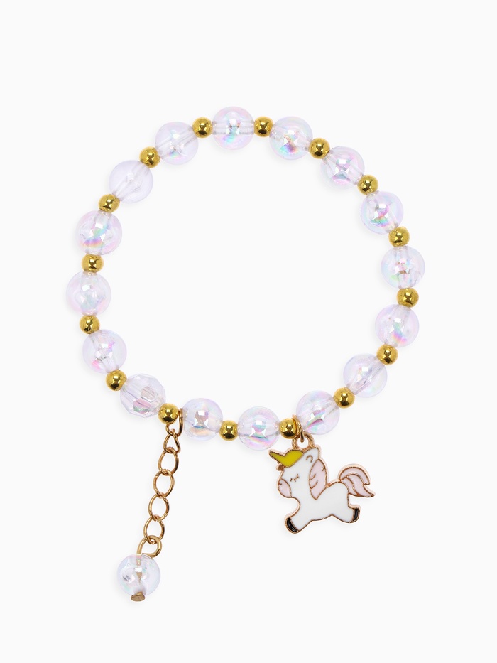 Браслет детский «Выбражулька. Единорог», розовый в золоте - Фото 1