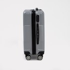 Чемодан малый 36 л (S), отдел на молнии, кодовый замок, цвет серебряный - фото 24608318