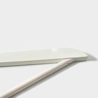 Плечики - вешалки для одежды Доляна, 44.5×23 см, 3 шт., с перекладиной, сорт B, дерево клён, белые - Фото 5