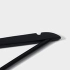 Плечики - вешалки для одежды Доляна, 44.5×23 см, 3 шт., с перекладиной, сорт B, дерево клён, чёрные - Фото 5