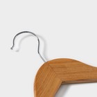 Плечики - вешалки для одежды Доляна, 44,5×23 см, 3 шт, с перекладиной, дерево клён, сорт B, бежевые - Фото 4