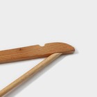 Плечики - вешалки для одежды Доляна, 44,5×23 см, 3 шт, с перекладиной, дерево клён, сорт B, бежевые - Фото 5