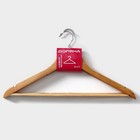 Плечики - вешалки для одежды Доляна, 44,5×23 см, 3 шт, с перекладиной, дерево клён, сорт B, бежевые - Фото 6