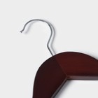 Плечики - вешалки для брюк и юбок Доляна, 44.5×24 см, 3 шт., с зажимами, деревянная сорт В, коричневые - Фото 3