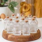 Набор баночек для специй Доляна «Парфе. Афина», 90 мл, 5.4×9.7 см, с пробковой крышкой, 12 шт., стекло - Фото 1