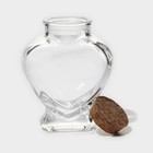 Набор стеклянных баночек для сыпучих продуктов с пробковой крышкой Доляна «Парфе. Сердце», 150 мл, 8×4×9,5 см, 12 шт - Фото 4
