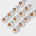 Набор баночек стеклянных для специй с пробковой крышкой Доляна «Парфе», 50 мл, 5,5×5,5×7 см, 12 шт - фото 4351281