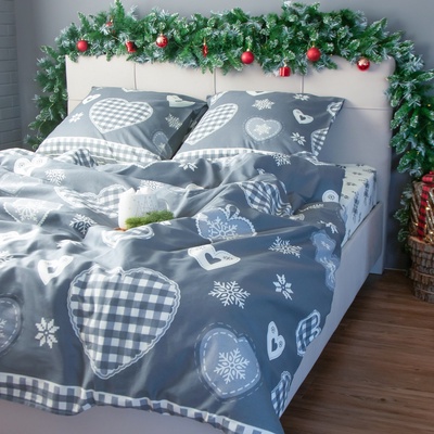 Постельное бельё евро «Этель» Scandi, бязь