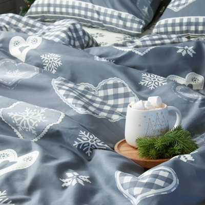 Постельное бельё евро «Этель» Scandi, бязь