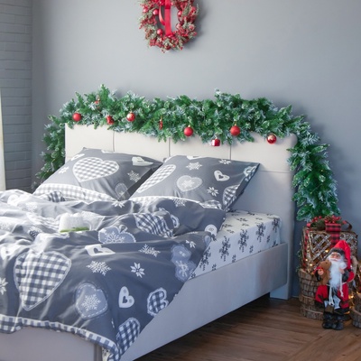 Постельное бельё евро «Этель» Scandi, бязь