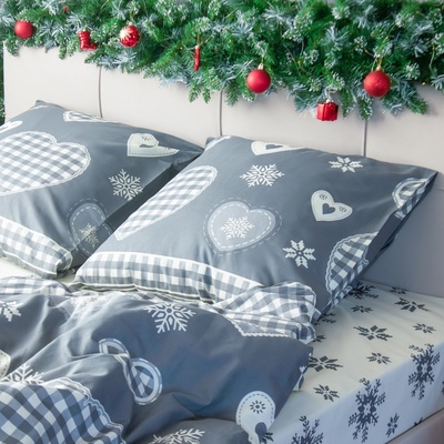 Постельное бельё евро «Этель» Scandi, бязь