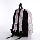 Рюкзак молодёжный из текстиля, наружный карман, цвет серый - Фото 2
