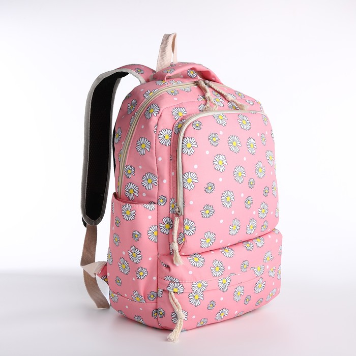 Рюкзак на молнии, сумка, косметичка, цвет розовый - Фото 1