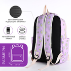 Набор: рюкзак школьный на молнии, сумка, косметичка, цвет сиреневый - Фото 2