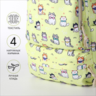 Набор: рюкзак школьный на молнии, сумка, косметичка, цвет жёлтый - Фото 3