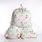 Рюкзак на молнии, сумка, косметичка, цвет розовый - Фото 2