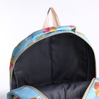 Рюкзак на молнии, сумка, косметичка, цвет голубой - Фото 5