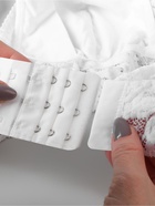 Застёжка для бюстгальтера, удлинитель, 3 ряда 3 крючка, 5×5.5 см, белая - Фото 5