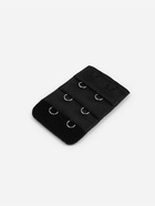 Застёжка для бюстгальтера, удлинитель, 3 ряда 2 крючка, 3.2×5 см, чёрная - Фото 2