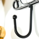 Крючки декоративные металл "Чаепитие" чёрный 18,5х4х28,5 см - фото 806970307