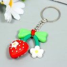 Брелок резина "Фрукты с ромашками" МИКС 5,5х5 см (комплект 12 шт) - фото 21575912