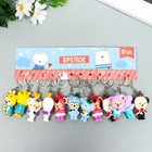 Брелок резина "Медвежонок в карнавальном костюме" МИКС 5х3 см (комплект 12 шт) - фото 21575922