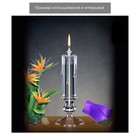 Подсвечник керосиновый стекло "Свеча с подтёками на подставке" прозрачный 26х6,2х6,2 см - фото 318863578