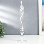 Подсвечник керосиновый стекло "Свеча с подтёками на подставке" прозрачный 26х6,2х6,2 см - фото 21576001