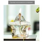 Подсвечник керосиновый стекло "Звёздочка" прозрачный 9х9,5 см - фото 9708155