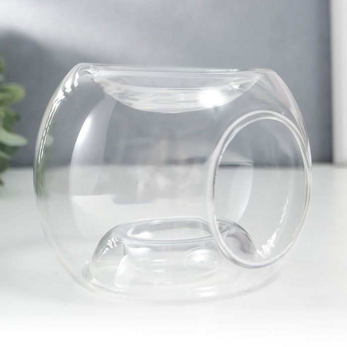 Аромалампа стекло "Куб" прозрачная 12х10 см - Фото 1