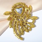 Брошь «Императрица» сердце, цвет золотой в чернёном золоте - Фото 2