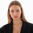 Кулон «Цепь» медальон и сфера, цвет золото, 50см - Фото 3