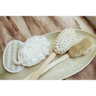 Мочалка для тела массажная со скрабером Доляна «Афродита», 11×16 см, бежевая - Фото 9