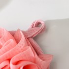 Мочалка для тела массажная со скрабером Доляна «Афродита», 11×16 см, цвет розовый - Фото 3
