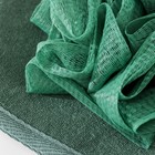 Мочалка - варежка для тела массажная со скрабером Доляна «Афродита», 19×21 см, цвет зелёный - Фото 3