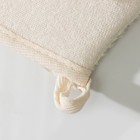 Мочалка - варежка для тела массажная со скрабером Доляна «Афродита», 19×21 см, цвет бежевый - Фото 2