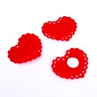Сердечки декоративные, на клеевой основе, набор 10 шт., размер 1 шт: 5 × 4 см, цвет красный - фото 9923815