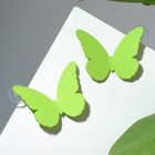 Серьги металл «Яркость» бабочки, цвет салатовый - фото 321332984