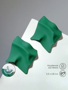 Серьги металл "Яркость" ромб, цвет тёмно-зелёный - фото 809298930