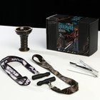 Аксессуары для кальяна «Чёрная классика», подарочный набор (керамическая чаша, щипцы, мундштуки, ленты для мундштуков) 6917766