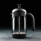 Чайник заварочный френч - пресс Magistro «Хельсинки», 600 мл, стекло, цвет чёрный - Фото 2