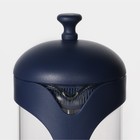 Чайник заварочный френч - пресс Magistro «Хельсинки», 600 мл, стекло, цвет тёмно-синий - Фото 4