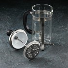 Чайник заварочный френч - пресс Magistro «Металлик», 350 мл, стекло, цвет серебряный - Фото 2
