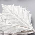 Декор для творчества "Листья серебристые с блеском" набор 10 шт  9х4,5 см - Фото 3